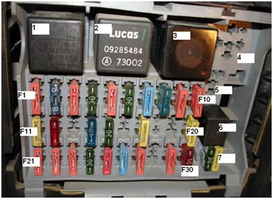 Опель вектра 1994 схема предохранителей