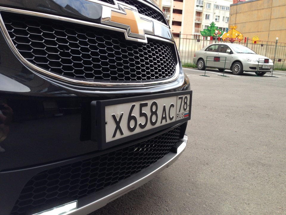 Номерные рамки — Chevrolet Orlando (1G), 1,8 л, 2012 года | тюнинг | DRIVE2