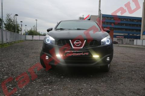 Оптика ниссан кашкай. Фара Ниссан Кашкай j10. Nissan Qashqai j10 СТГ ксенон. Nissan Qashqai j10 Рестайлинг черные маски фар. Ниссан Кашкай j10 черные фары.