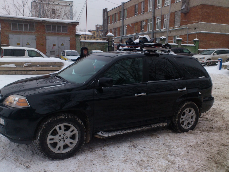 Багажник для лыж и сноуборда. — Acura MDX (1G), 3,5 л, 2004 года ...