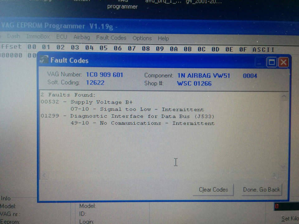 Airbag fault — Volkswagen Bora, 3,2 л, 2002 года электроника DRIVE2