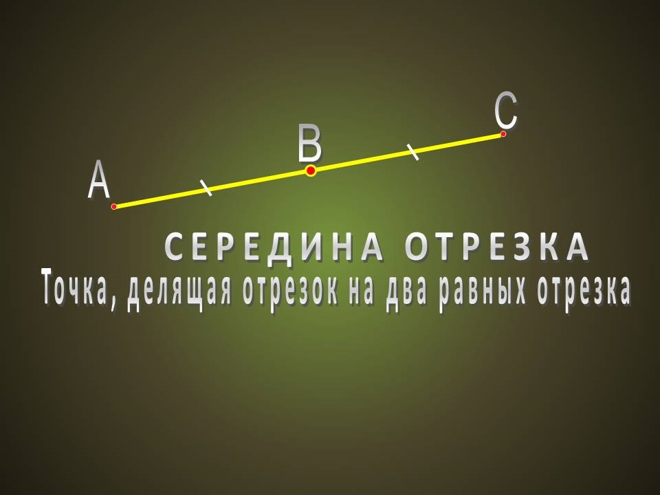 Середина отрезка длина отрезка