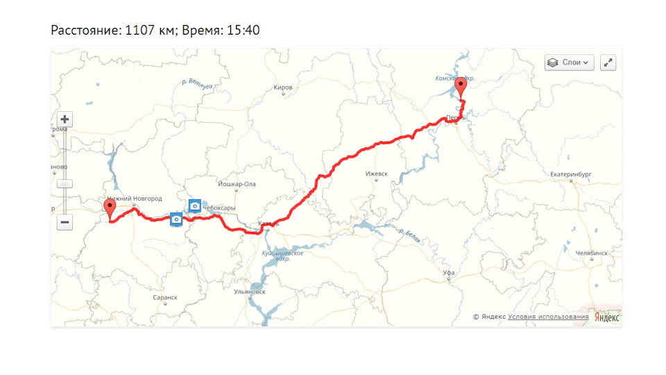 Ижевск пермь расстояние на машине по трассе