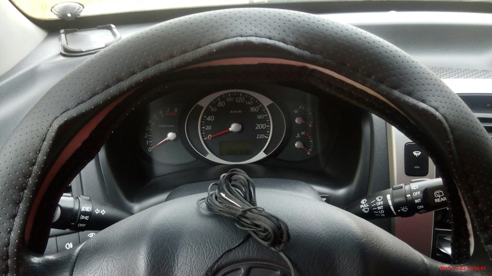 Оплетка на руль. — Hyundai Tucson (JM), 2 л, 2007 года | аксессуары ...