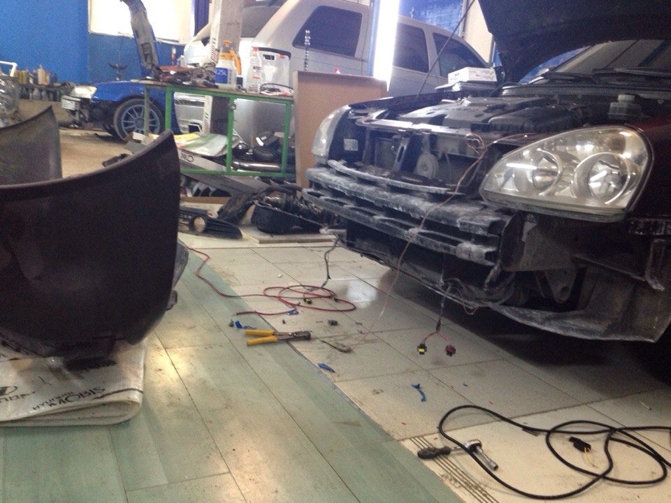 4 ПТФ в бампер. — Lada Приора седан, 1,6 л, 2008 года | электроника ...