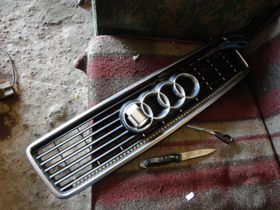 Так делалась решетка в стиле S8 — Audi 100 (C4), 2,5 л, 1993 года ...