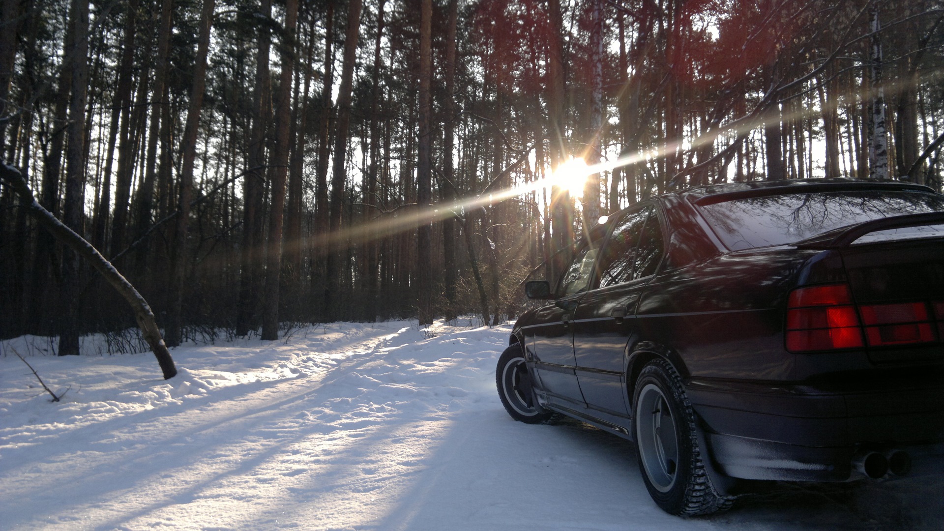 bmw e34 зима