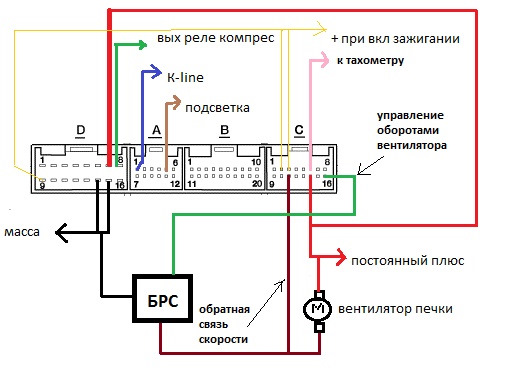 Схема подключения датчик детонации нива шевроле