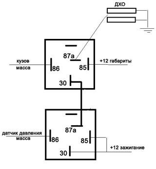 Дхо от датчика давления масла схема