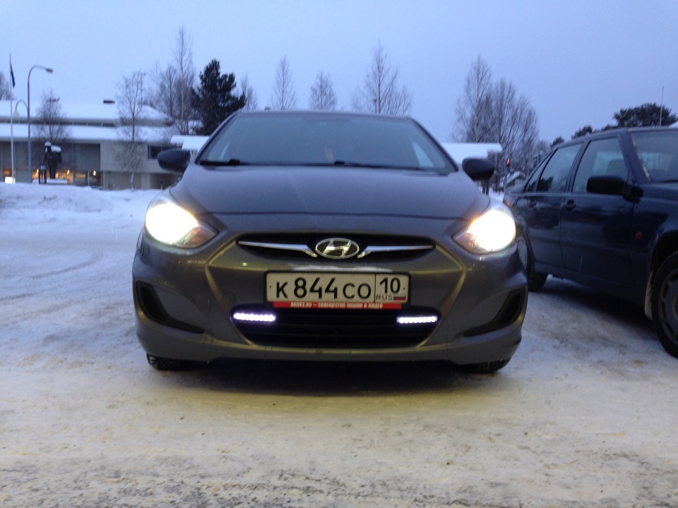 Лампы головного света — Hyundai Solaris (1G), 1,6 л, 2011 года ...