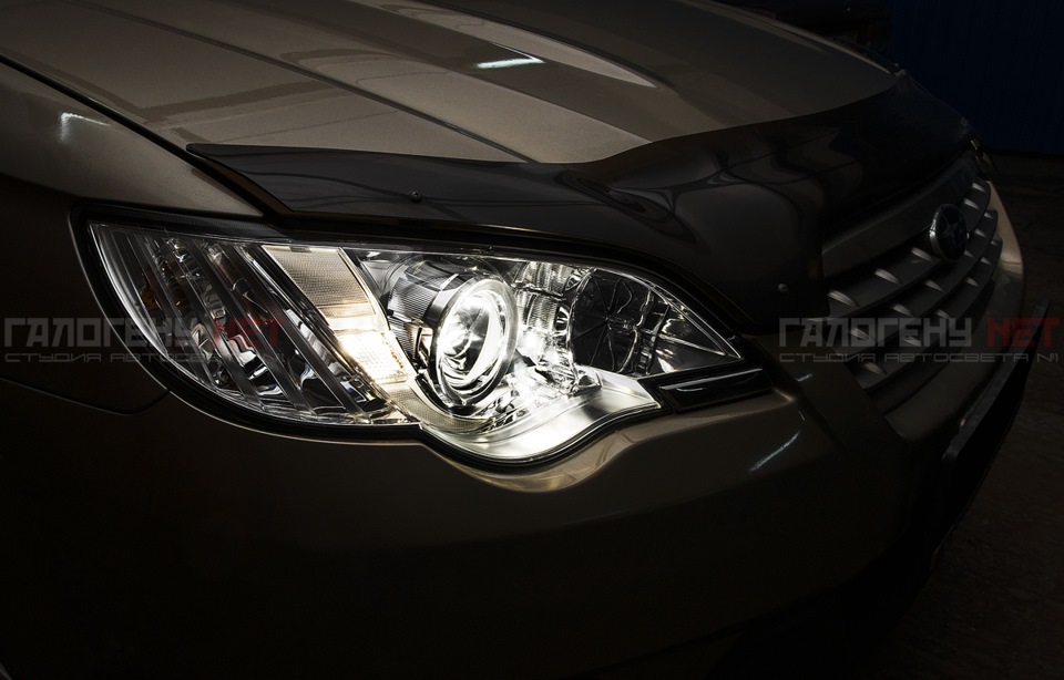 Subaru Outback B13 — установка биксенона Hella 3R, ксеноновых ламп ...