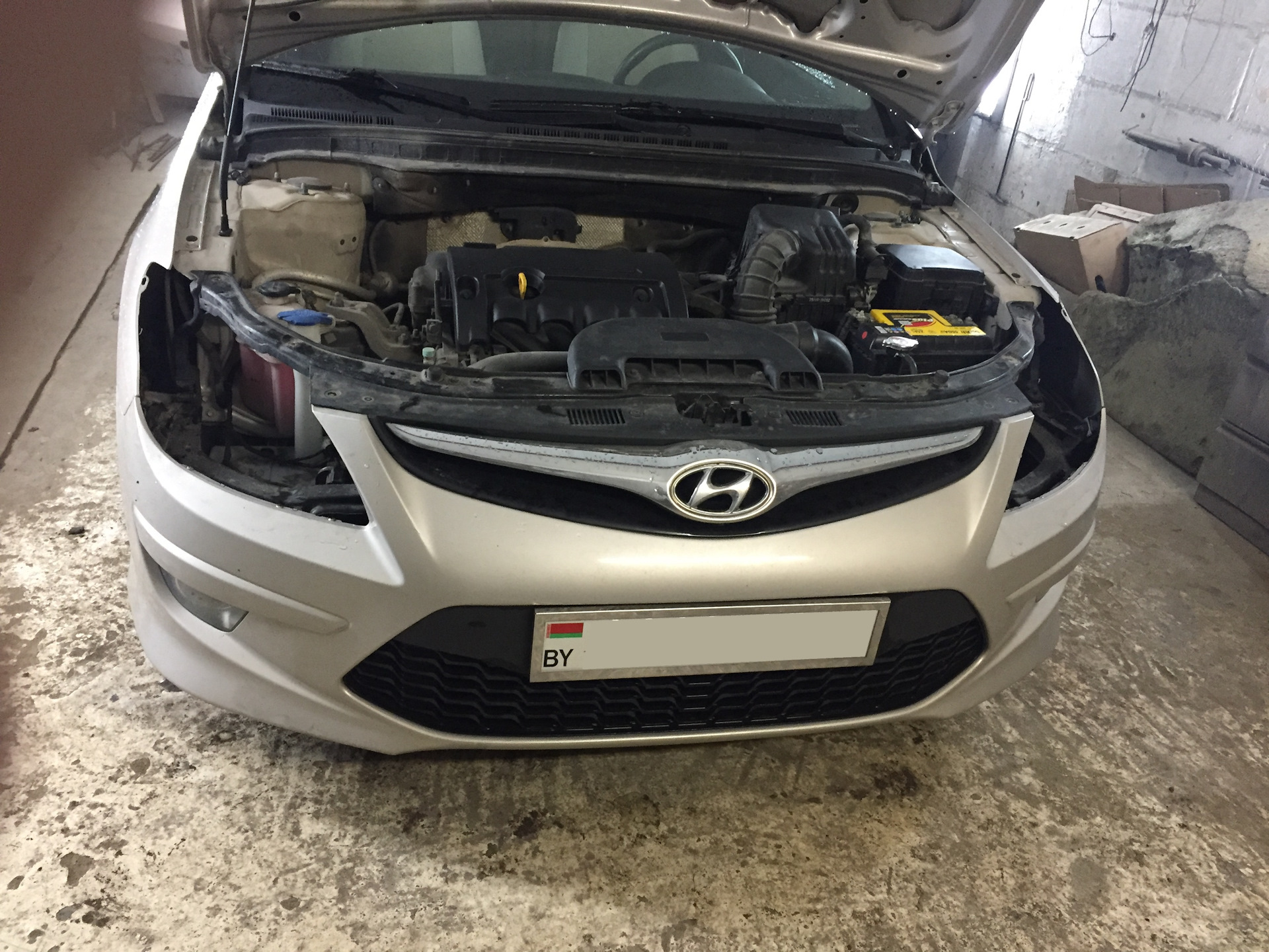 Как снять фары на hyundai