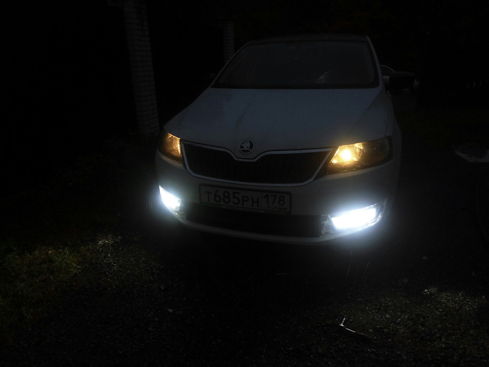 И я туда же, или Led Tc-x s5 в птф — Skoda Rapid (1G), 1,6 л, 2016 года ...