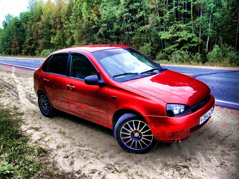 Калина седан красная тюнинг Еще Фото. - Lada Калина седан, 1,6 л, 2005 года фотография DRIVE2