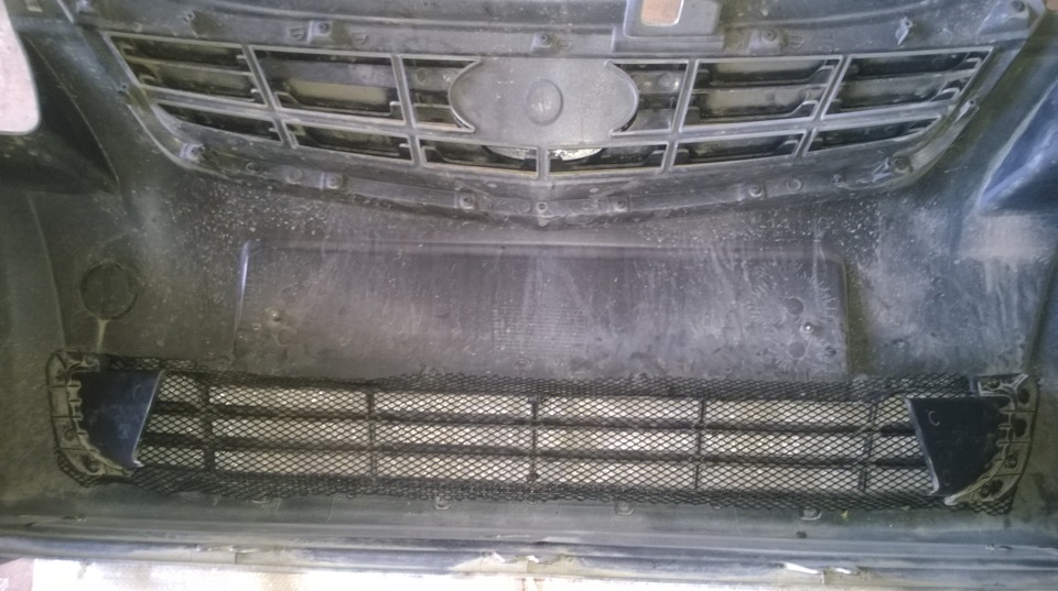 Воздушный звуковой сигнал + москитная сетка на бампер приоры — Lada ...