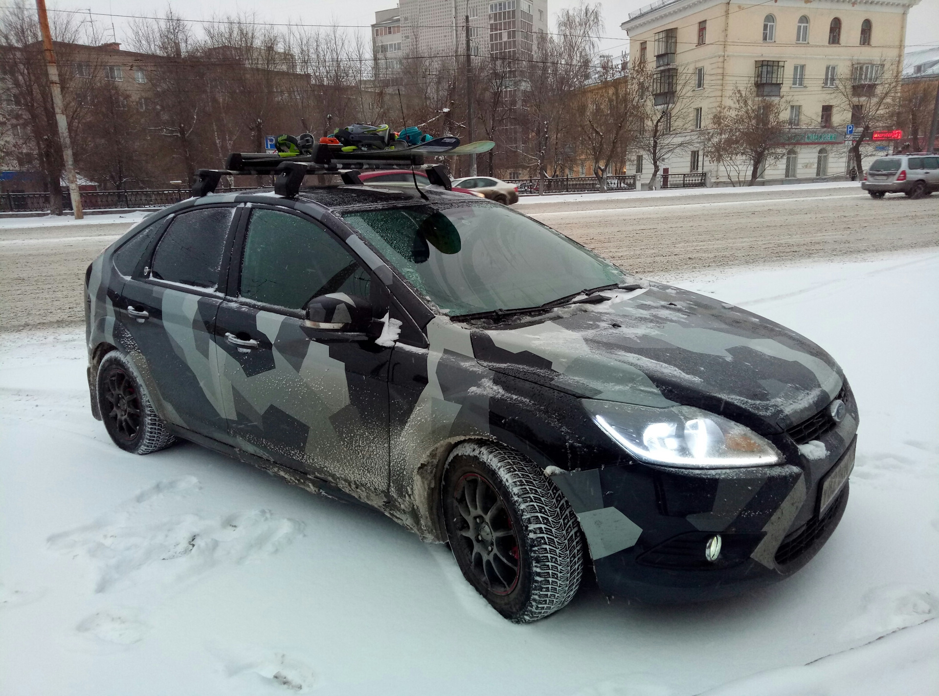 Ford Focus 2 матовый хаки