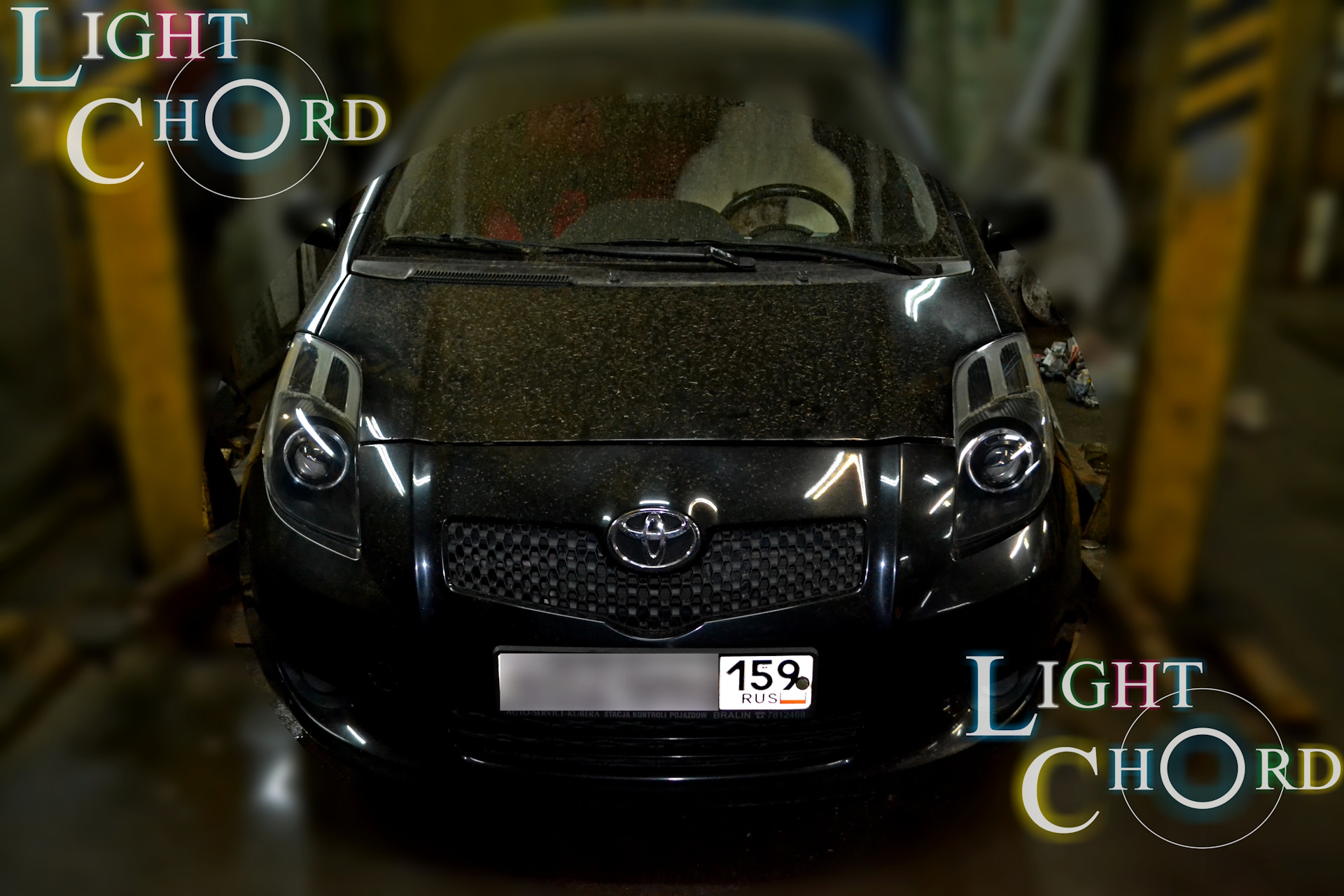 Автомобиль Toyota Yaris (Тойота Ярис) Оптика : Установка линз 3 дюйма ...