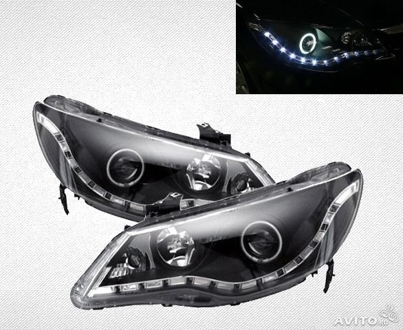 Фара цивик. Фара Honda Civic 4d 2008. Eagle Eyes фары Honda Civic. Фары Eagle Eyes Honda Civic 4d. Фара линзовая Honda Civic 4d.