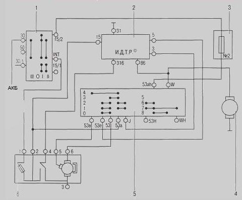 Схема подключения стеклоочистителя маз - 91 фото