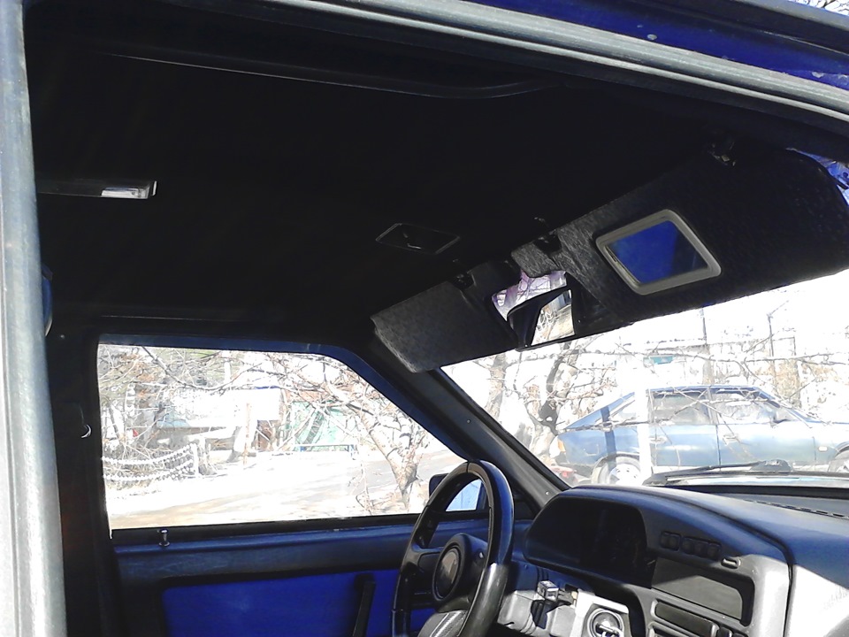 Обтянул потолок карпетом. — Lada 21099, 1,6 л, 1996 года | своими ...