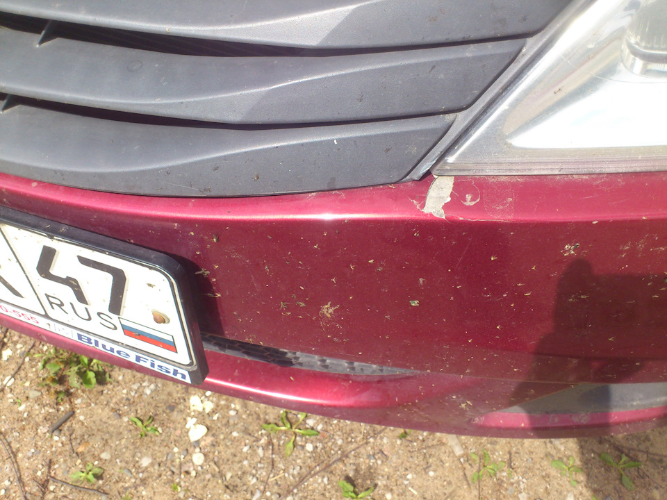 Скол на бампере — DRIVE2