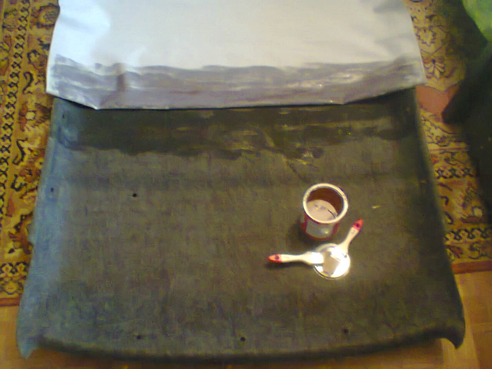 Перетяжка потолка "Алькантара" #1 — Lada Гранта, 1,6 л, 2012 года ...