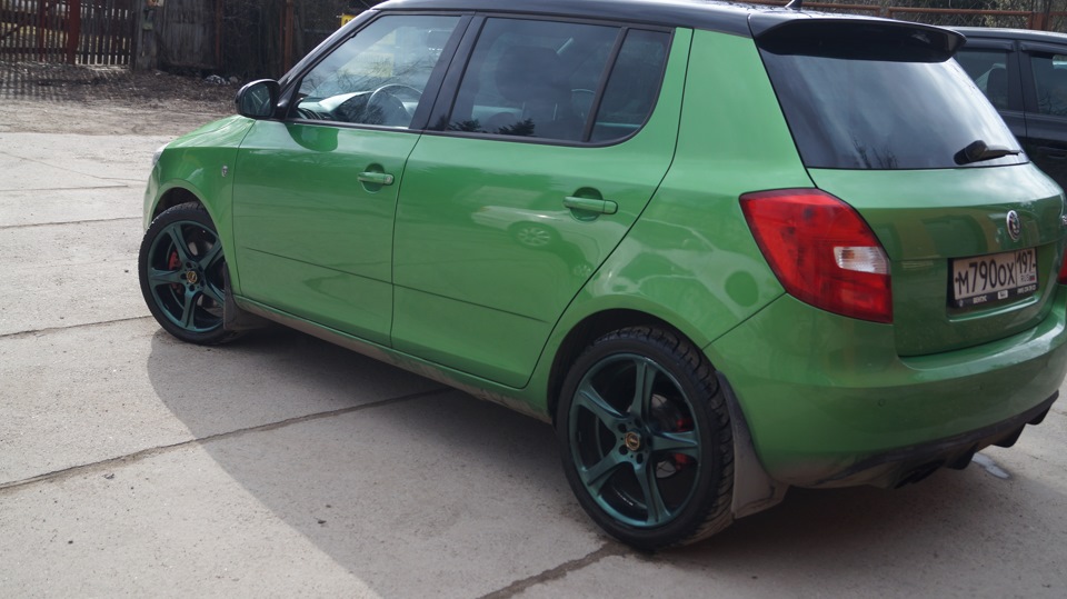 Занижение skoda fabia 2