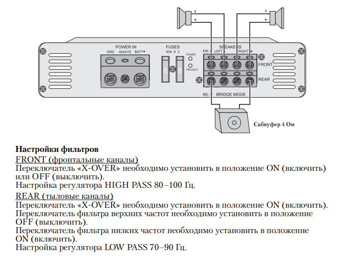 Настройка сабвуфера