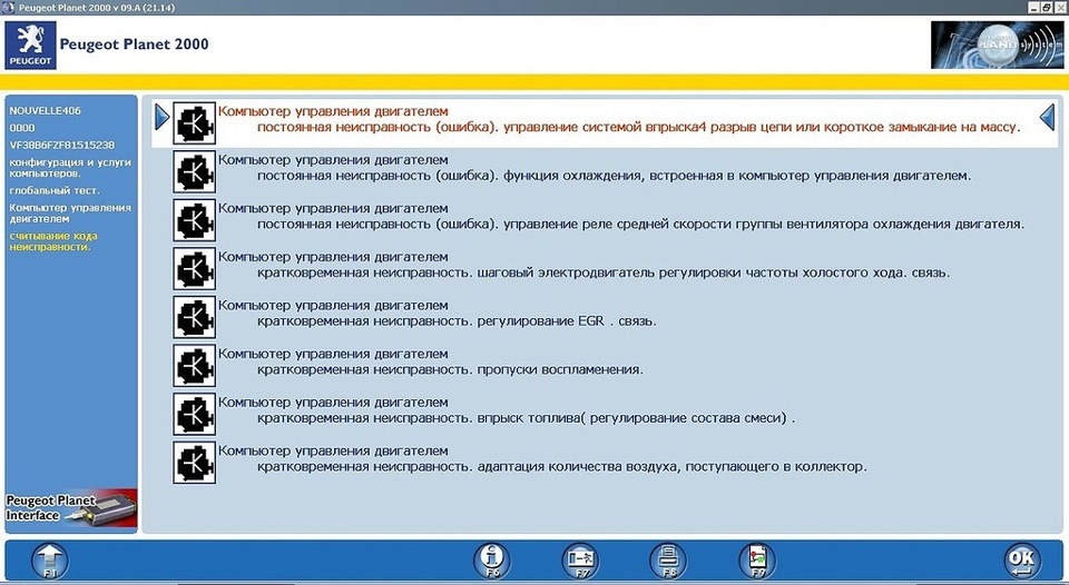 Ошибки 406 двигатель. Ошибки на компьютере Пежо 406. Таблица с кодами ошибок на Пежо 406 96 года. Прописка форсунок через Пежо планет 2000. Адаптация форсунок Пежо планет 2000.