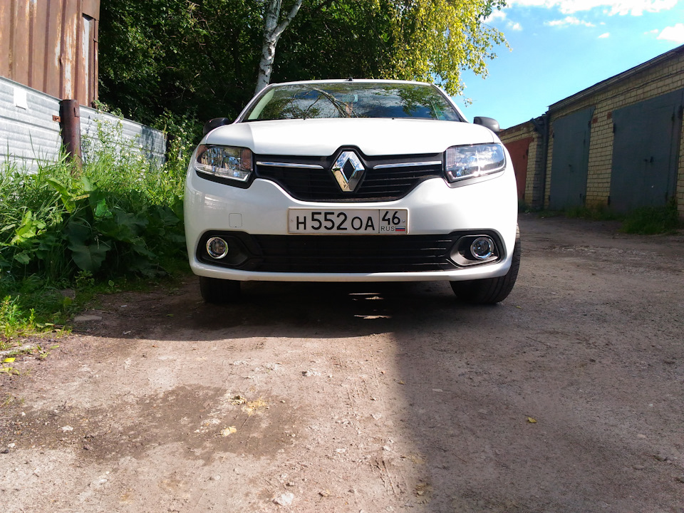 Установка передних ПТФЧасть3 Хромированные оправы туманок - Renault Logan (2G) Поиск картинок