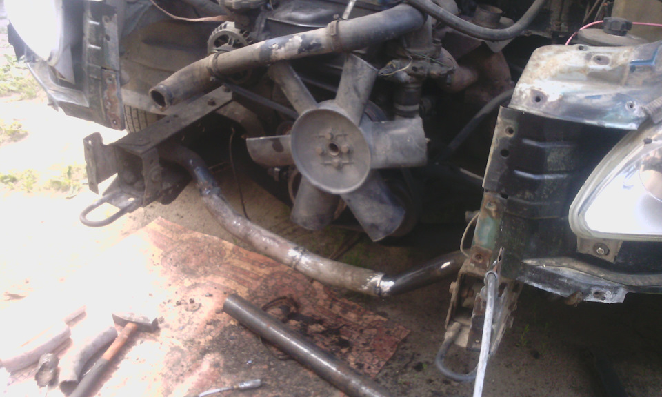 ремонт первой поперечины рамы — ГАЗ Соболь, 2,3 л, 2003 года | кузовной ...