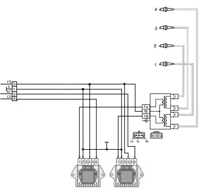 Схема катушки зажигания рено. Модуль зажигания 2111 схема. Схема модуля зажигания 2112. Модуль зажигания ВАЗ 2112 1.5. Схема подключения катушки зажигания 2112.