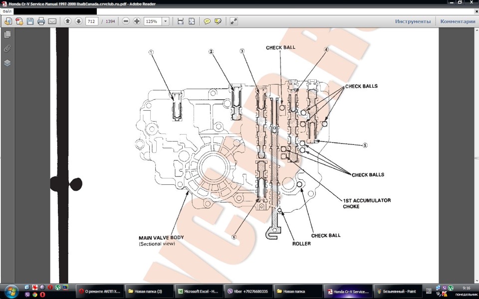 Схема акпп хонда срв