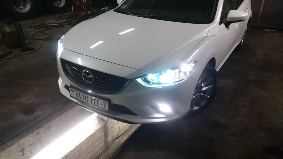 Замена штатных ПТФ Mazda 6 GJ на LED-модули