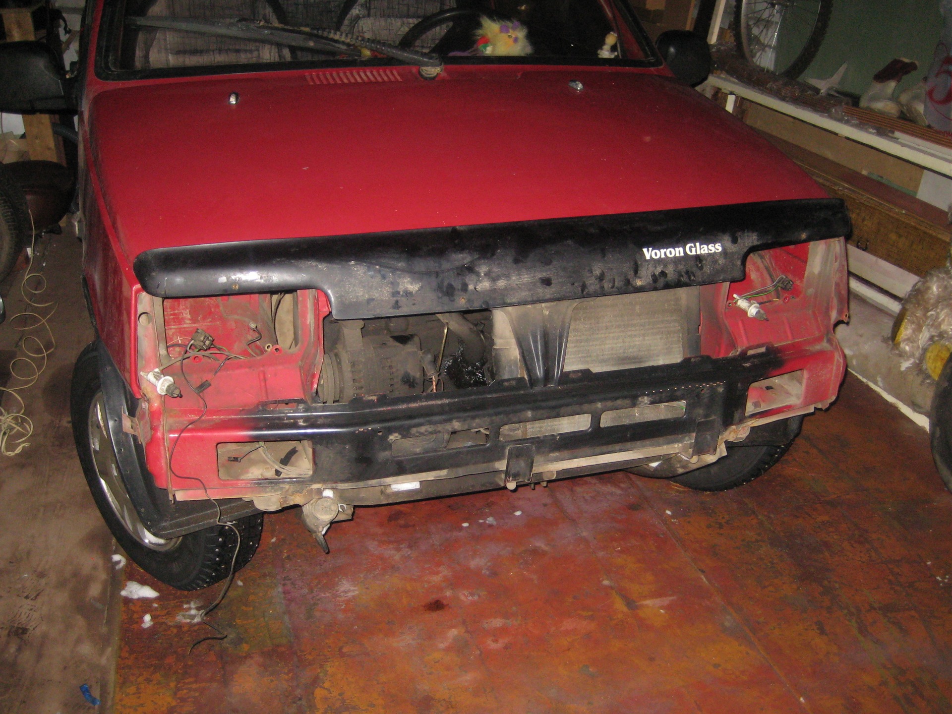 Захотел опять переделать морду и разобрал! — Lada 11113 Ока, 0,7 л ...