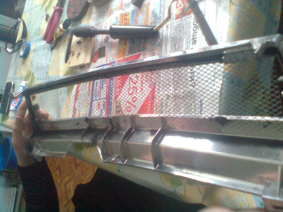 Решетка радиатора, самодельная :))) — Lada 2109, 1,5 л, 1987 года ...