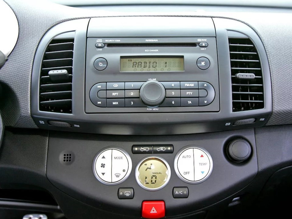 Как снять магнитолу на ниссан микра Автомагнитола на Nissan Micra K12E - Nissan Micra (K12), 1,4 л, 2006 года наблюд