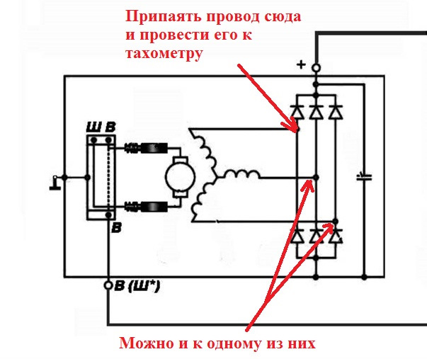 Подключение тахометра к генератору Генераторы. 4-х цилиндровые двигатели. - Audi 80 (B3), 1,8 л, 1988 года электрон