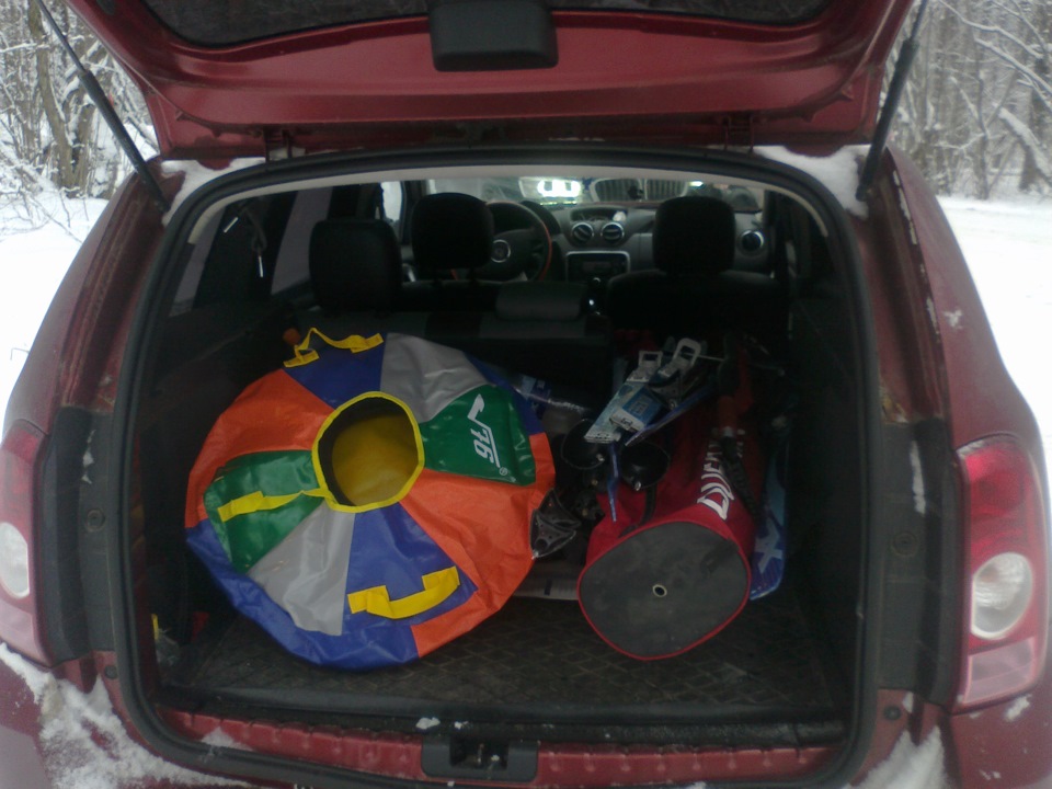 Едем на Дастере в лес кататься на лыжах — Renault Duster (1G), 2 л ...