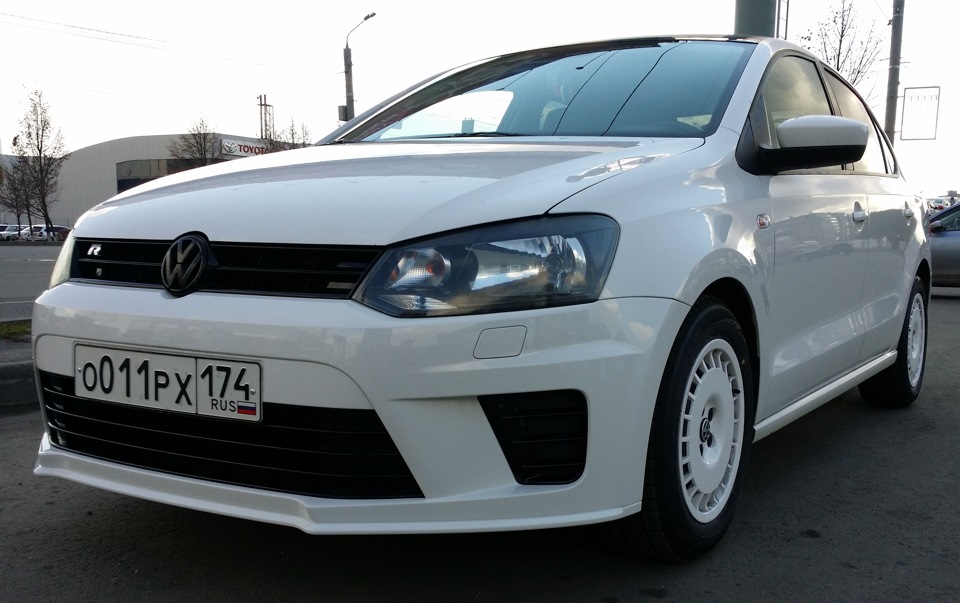 Передний бампер фольксваген поло тюнинг передний бампер Polo R WRC - Volkswagen Polo Sedan, 1,6 л, 2013 года стайлинг DR