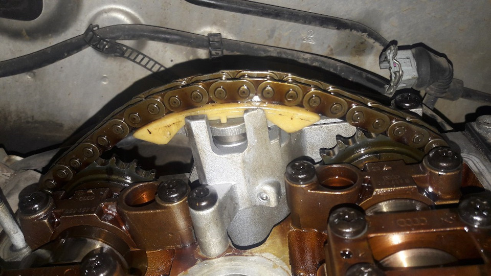 Замена гидронатяжителя(фазорегулятор) на механический — Audi A4 (B5), 1 ...