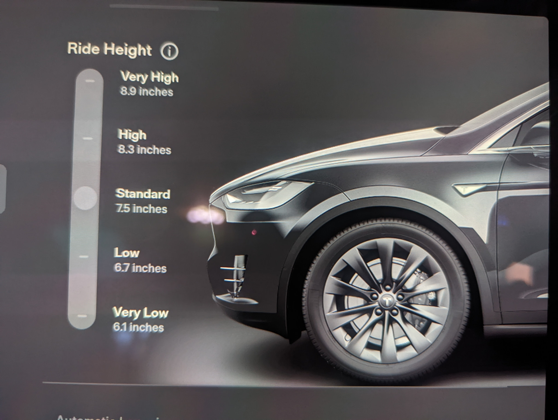 Стандартная высота на пневме на иксе — Tesla Model X, 2017 года |  наблюдение | DRIVE2