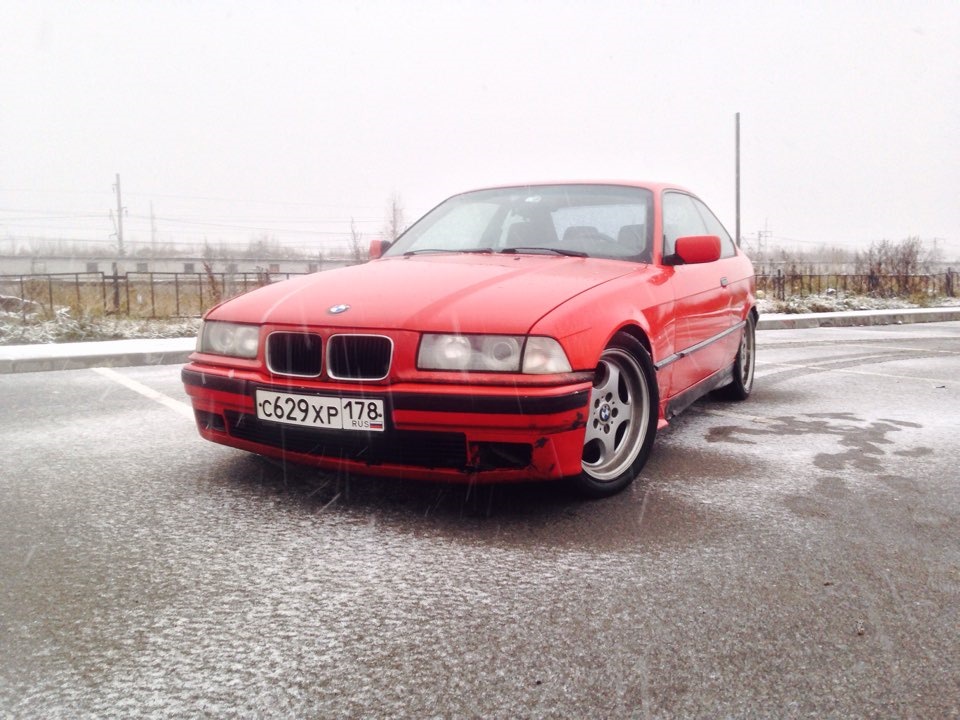 Первые зимние фотки) — BMW 3 series Coupe (E36), 2,5 л, 1993 года ...