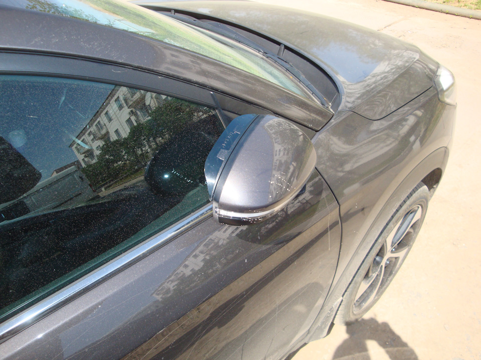 Зеркало с козырьком в сложенном состоянии — проблем никаких! — Hyundai Tucson (TL)
