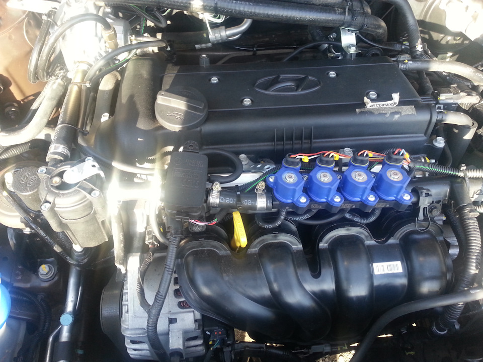 OMVL GEMINI газовые форсунки на 4 цилиндра — Hyundai Solaris (1G)