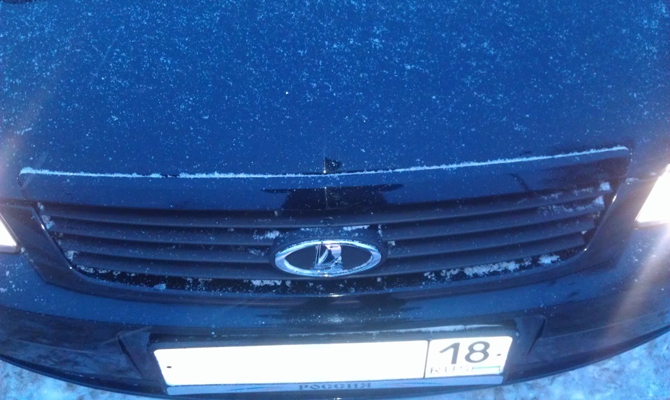 Реснички на фары и сабля на капот в цвет кузова (временно) — Lada ...