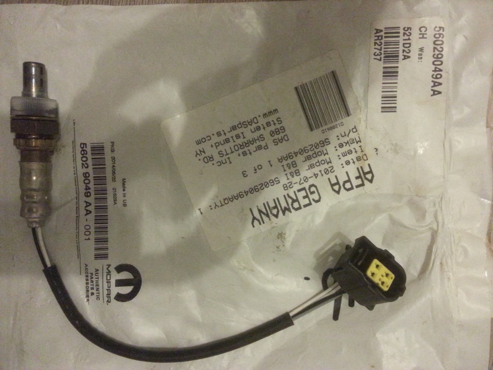 R♡Y(*´꒳`*) Лямбда зонд MOPAR (оригинал) — Jeep Grand Cherokee (WK), 3,7 л