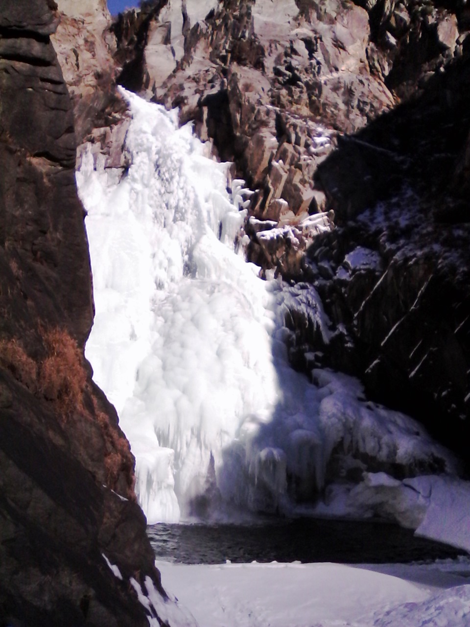 Чулышман водопад Куркуре зимой