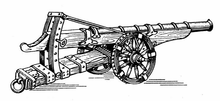 Чертеж средневековой пушки