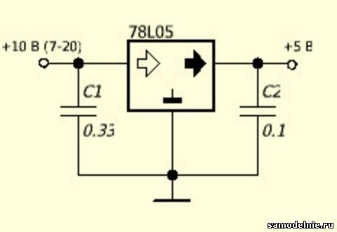 78l05 схема включения